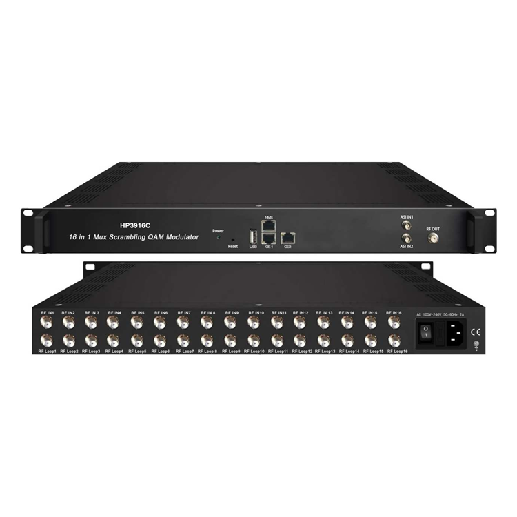 Catcast Mux сшивающий qam модулятор 16 в 1 Mux DVB S2 для DVBC 4 QAM модулятор