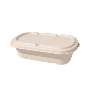 Contenitore per Pranzo Biodegradabile Usa e Getta, Adatto al Microonde, Multiuso per Insalata, Sushi e Bento - Product Image 1