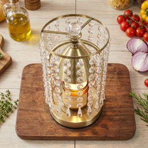 Furbish Home Decor AS-J120 Diamond Decoration Metal Electric Candle Warmer Lamp <b>Timer</b> Dimmable Highly Scented Aromatherapy - Product Image 5