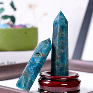 Vente en gros de tour de cristal naturel, pointe d'apatite bleue, obélisque de cristal, pointe de pierre précieuse en vrac pour l'artisanat - Product Image 5