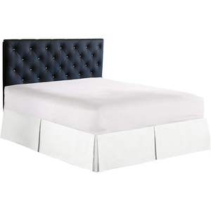 Jupe de lit Abp Collection California King blanche en microfibre plissée, qualité hôtelière, avec volant anti-poussière - Product Image 3