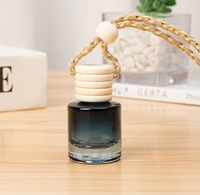 Diffuseur de parfum suspendu pour voiture 8 ml avec bouchon en bois, flacon de parfum en verre suspendu