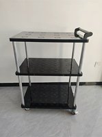 Chariot de recharge sans fil QI moderne à 3 niveaux avec lampe de table LED en alliage d'aluminium de qualité supérieure et fonctionnement sur batterie