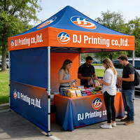 Tente rétractable personnalisée avec impression, structure en aluminium, bâche robuste, auvent portable pour promotion d'expositions