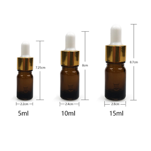 Botella de Vidrio Ámbar Redonda de 30 ml para Aceites Esenciales y Sueros, con Gotero, Impresión Serigráfica, Recargable - Product Image 5