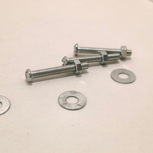 Écrous ovales à tête angulaire en acier zingué, à empreinte cruciforme, durables et anticorrosion - Product Image 1