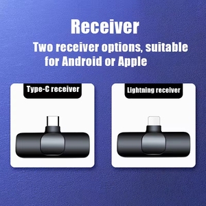 Micrófono Lavalier Inalámbrico K9, Micrófono Mini Portátil para Grabación de Audio y <span class=keywords><strong>Video</strong></span>, Micrófono para Teléfono Iphone y Android, Transmisión en Vivo, Juegos, Tipo-C - Product Image 4