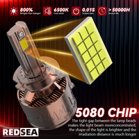 Bombilla de Faro LED REDSEA 33000lm 330W 400W con Chips CSP 5080, Luz LED Canbus para Coche, Luz Alta y Baja, H4 H7 H1 H3 H11 9005 9006