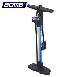 Bomba de Aire para Bicicleta BOMB OEM, Válvula Presta y Schrader, Rango de Presión de 130-160 PSI, Manómetro Incluido, Cuerpo de Acero Resistente, Infla Neumáticos de Bicicleta - Product Image 1