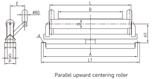 Factory sale Upper parallel idler for <b>Material</b> <b>Handling</b> Belt Conveyor - Product Image 2