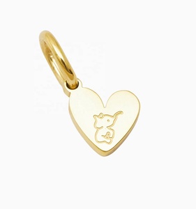 Colgantes y Dijes Personalizados de Plata de Ley 925 Bañados en Oro con Iniciales y Corazones, Dijes de Oro Laminado Plata 925 para Collares y Pulseras - Product Image 6