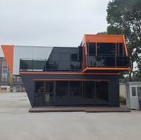 Maison préfabriquée de luxe contemporaine personnalisée avec toit en verre trempé (chambre à coucher, salon + salle de bain aux normes américaines)
