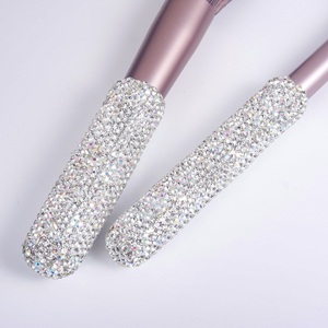 Maange — ensemble de pinceaux de <span class=keywords><strong>maquillage</strong></span> en diamant scintillant avec <span class=keywords><strong>strass</strong></span>, 11 pièces, manche avec <span class=keywords><strong>paillettes</strong></span> en argent - Product Image 5