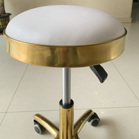 Salon de beauté de luxe pompe hydraulique tabouret de barbier chaise moderne réglable tabouret rotatif chaise avec roues salon de beauté