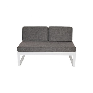 Ensemble de canapé d'angle en aluminium pour jardin extérieur en forme de L, 5 places, avec chaise longue réglable - Product Image 2