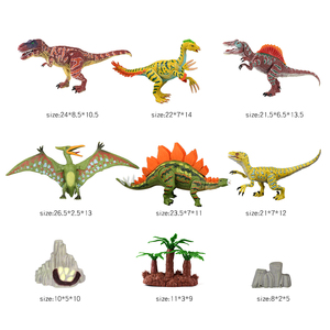 9 pièces <span class=keywords><strong>de</strong></span> figurines <span class=keywords><strong>de</strong></span> dinosaures réalistes en plastique <span class=keywords><strong>de</strong></span> 5 à 9 pouces, Dinosaurio Juguetes avec mâchoires mobiles - Product Image 2