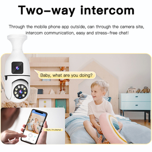 A6 Plus Model Dual Lens Wifi <b>Camera</b> Home Baby Wireless Small Indoor Motion Detection Security Light Bulb CCTV <b>Mini</b> <b>Camera</b> - Product Image 4