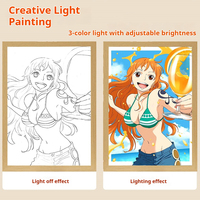Caja de Luz LED Holográfica, Caja de Luz LED para Anime, Marco de Fotos LED Personalizado, Marco de Fotos con Luz, Marco de Acrílico y Madera