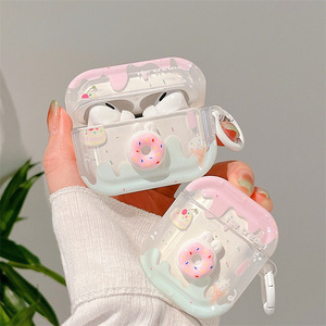 Fashion 3d Cute Donut Ice Cream Earphone Case for <strong>Airpods</strong> <strong>1</strong> 2 3rd 4 <strong>Gen</strong> With Keyring for <strong>Airpods</strong> Pro 2 Soft Tpu Protective Cover - Product Image 4