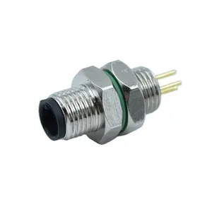 SIGNAL M5 3pin 4pin Male Rear Locking Solder Panel Connector IP67 68 Waterproof Device Connector