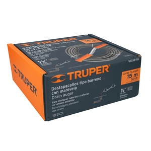 Truper manovella DECAB-150 azionato 1/2 'x 50 ft coclea struccante