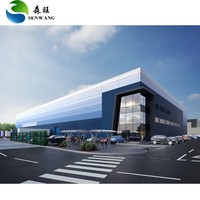 Almacén Moderno de Estructura de Acero Galvanizado Ligero, de Fácil Montaje, para Almacenamiento Industrial y Agrícola en Zonas Rurales