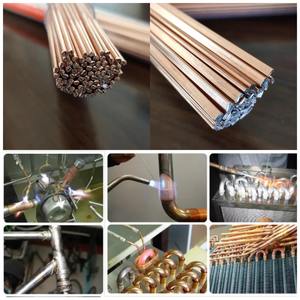 Contoh gratis 15% BCuP-5 perak logam campuran tembaga batang Brazing BCuP-2 elektroda solder untuk Evaporator penukar panas OBM disesuaikan - Product Image 3