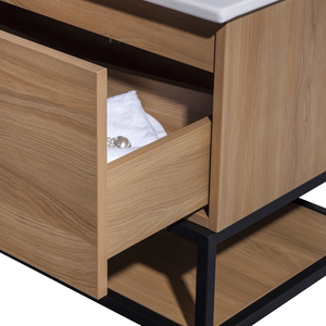 <span class=keywords><strong>Bagno</strong></span> di casa mobili in legno di quercia parete appesa vanità del <span class=keywords><strong>bagno</strong></span> con lavandino - Product Image 5