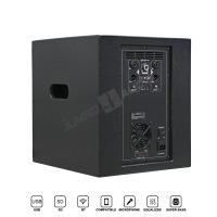 Subwoofer actif 15 pouces, 2.1 canaux, 2000W de crête, 460W RMS, amplificateur classe D, boîtier en bois, préréglages DSP, entrées/sorties XLR, 110V/220V, son live DJ, maison