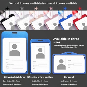 定制时尚名片热卖铝合金金属身份证持有人姓名徽章持有人 - Product Image 4