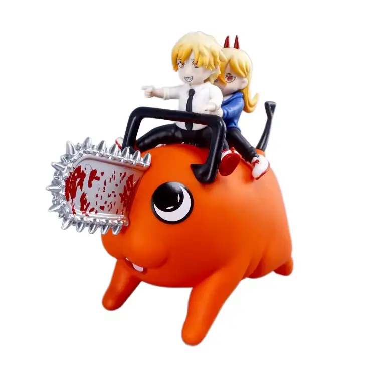 Schlussverkauf Karikatur-Design PVC Animations-Actionfiguren bearbeitet japanischer Stil Chainsaw-Mann-Spielzeug Dekoration gute Qualität ODM neue Schachtel