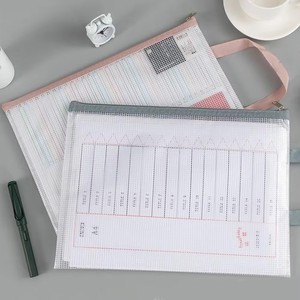 33*24 см сумка на молнии ПВХ прозрачный держатель для файлов с ручкой водонепроницаемый большой емкости сумка для хранения документов офисные аксессуары - Product Image 3