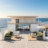 Maison préfabriquée pliable à double couche haut de gamme personnalisée, maison modulaire compacte et peu encombrante, micro-maison
