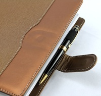 Planificateur à feuilles mobiles en cuir PU personnalisé, agenda, classeur à anneaux a5, vente en gros