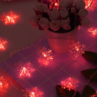 LED Schneeflocken-Eiszapfen-Licht mit AAA-Batteriebetrieb aus Kunststoff als Hängeornament für Schaufenster, Wand, Geburtstag und Weihnachtsdekoration