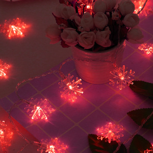 Luz <span class=keywords><strong>LED</strong></span> de Copo de Nieve con <span class=keywords><strong>Pilas</strong></span> AAA, Material Plástico, Colgante Decorativo para Ventana de Tienda, Pared, Cumpleaños, Navidad - Product Image 6