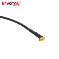 Prix usine MMCX mâle 90 degrés à Angle droit vers SMA femelle Jack cloison pour RG174 RG-174 assemblage de câble d'extension RF 15cm