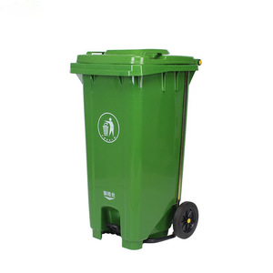 Poubelle de recyclage extérieure 240L avec couvercle, roues et pédale, rectangulaire, pour usage extérieur - Product Image 2