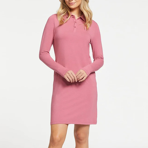 Vestido de polo de <span class=keywords><strong>tenis</strong></span> de manga larga para mujer con logotipo personalizado, ropa deportiva de golf al por mayor con estilo dulce para profesores y personal de oficina - Product Image 1