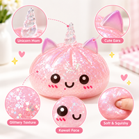 Jouet Squishy Brillant en Forme de Boulette avec Motif Visage Mignon, Rebond Lent, Jouet Anti-Stress pour Enfants, Vente Chaude, Vente en Gros Usine, Personnalisable