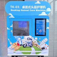 Machine de nettoyage automatique de casques portable de bureau avec écran tactile 10,1 pouces, haute température (40-60°C), intégration Wi-Fi POS, 1200W