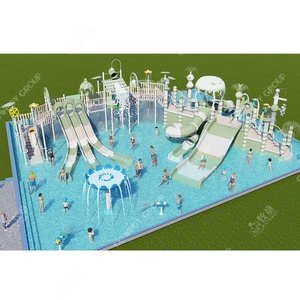 Solution complète pour parcs aquatiques commerciaux et aires de jeux aquatiques : Ensemble d'équipements de jeux aquatiques multi-glissades sur mesure - Product Image 6