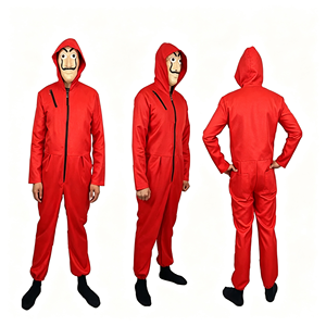 Mono Rojo con Capucha y Máscara <span class=keywords><strong>de</strong></span> Dali, Disfraz <span class=keywords><strong>de</strong></span> Halloween para Adultos y Niños, Disfraz <span class=keywords><strong>de</strong></span> Carnaval, Disfraz <span class=keywords><strong>de</strong></span> Fiesta, Tallas S-2XL - Product Image 6