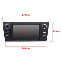 TOPSOURCE Radio de Auto 2 Din con Pantalla LCD de 7 Pulgadas, Android 11, Reproductor Multimedia, Navegación GPS, WIFI, Opciones para BMW E90 1+16G 2+32G 4+64G
