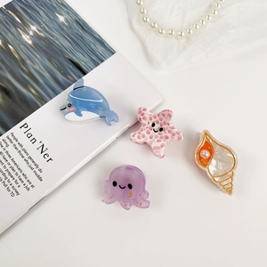Pinces à cheveux personnalisées Qianjin en acétate, mini-animaux marins : baleine, <span class=keywords><strong>crabe</strong></span>, poisson - Product Image 5
