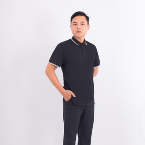Polo haut de gamme écologique fabriqué au Vietnam, mélange de coton biologique doux, idéal pour les lignes d'uniformes d'entreprise de luxe - Product Image 4