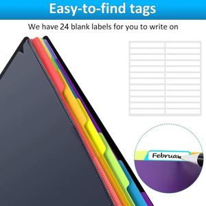 12 Plastic Spiral Binder Multi Pocket With Dividers Office Organizer <b>Folder</b> Letter Size School Supplies - Product Image 4
