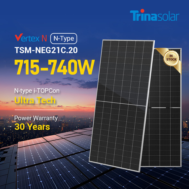 Trina IEC ISO Solar Topcon Panels720 750 730 715 Watt Bifacial Photovoltaic Panels