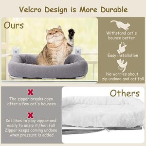 Suave y esponjoso, cálido, fuerte Fijación de succión, fácilmente plegable, extraíble, cama colgante para gato, hamaca - Product Image 5