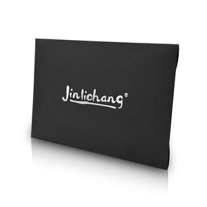 Cao cấp màu đen gấp Kraft hộp giấy với bạc lá Logo <span class=keywords><strong>New</strong></span> Arrival UV chèn với Cảm ơn bạn thẻ - Product Image 2